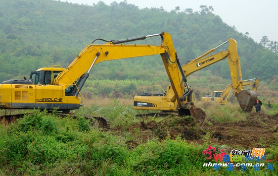 城南污水處理廠進場施工